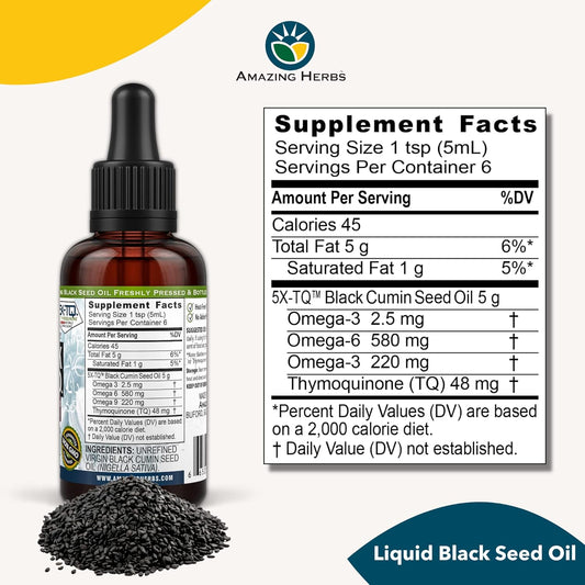 Black Cumin Seed Oil with Dropper