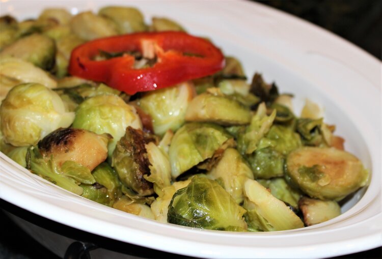 Maple Glazed Brussel Sprouts
