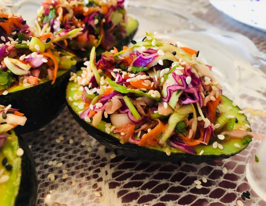 Asian Coleslaw with Avocado
