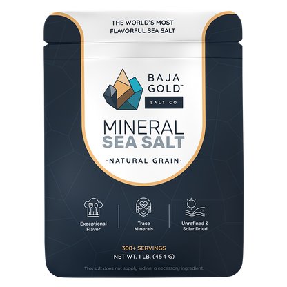 Baja Gold Signature Mineral Sea Salt - Natural Grain Crystals