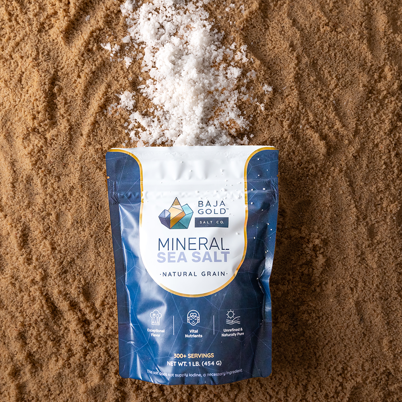 Baja Gold Signature Mineral Sea Salt - Natural Grain Crystals
