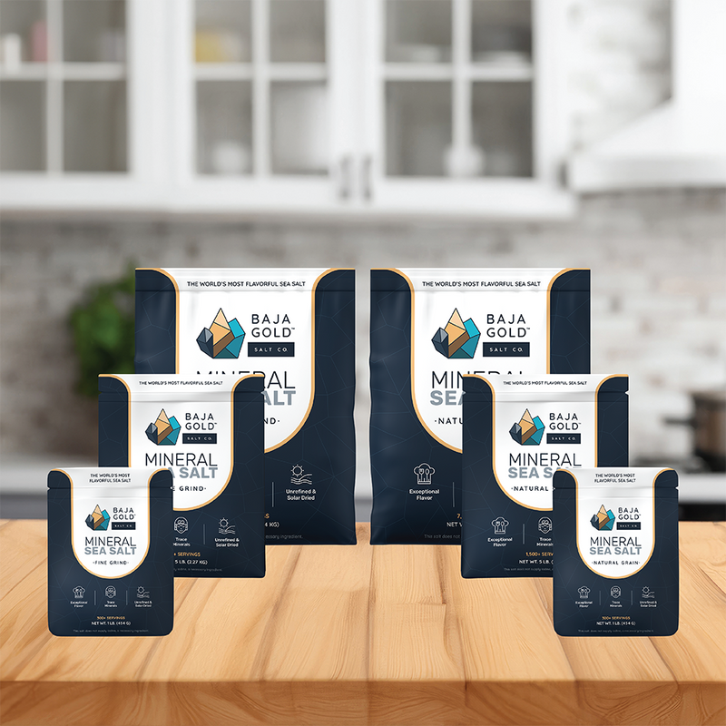 Baja Gold Signature Mineral Sea Salt - Natural Grain Crystals