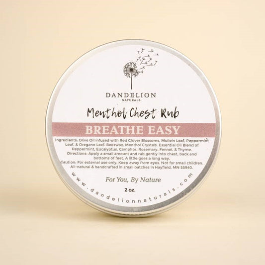 Breathe Easy Salve | Natural Vapor Rub | Chest Rub, 2 oz.