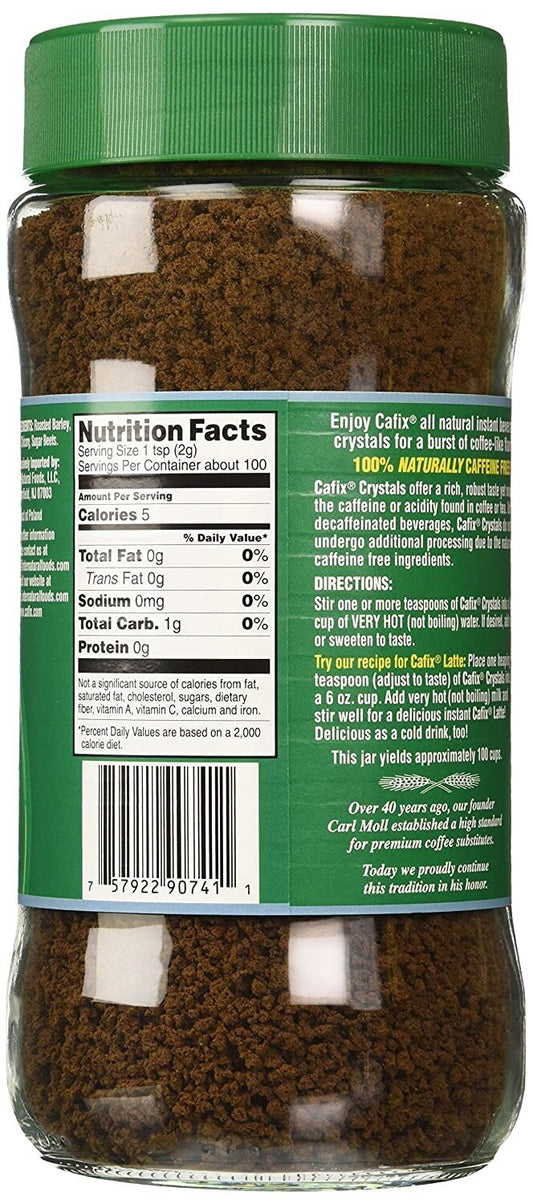 Cafix Crystals Coffee Substitute, 7 oz.