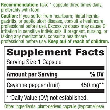 Cayenne (Nature's Way) - Vegan Capsules