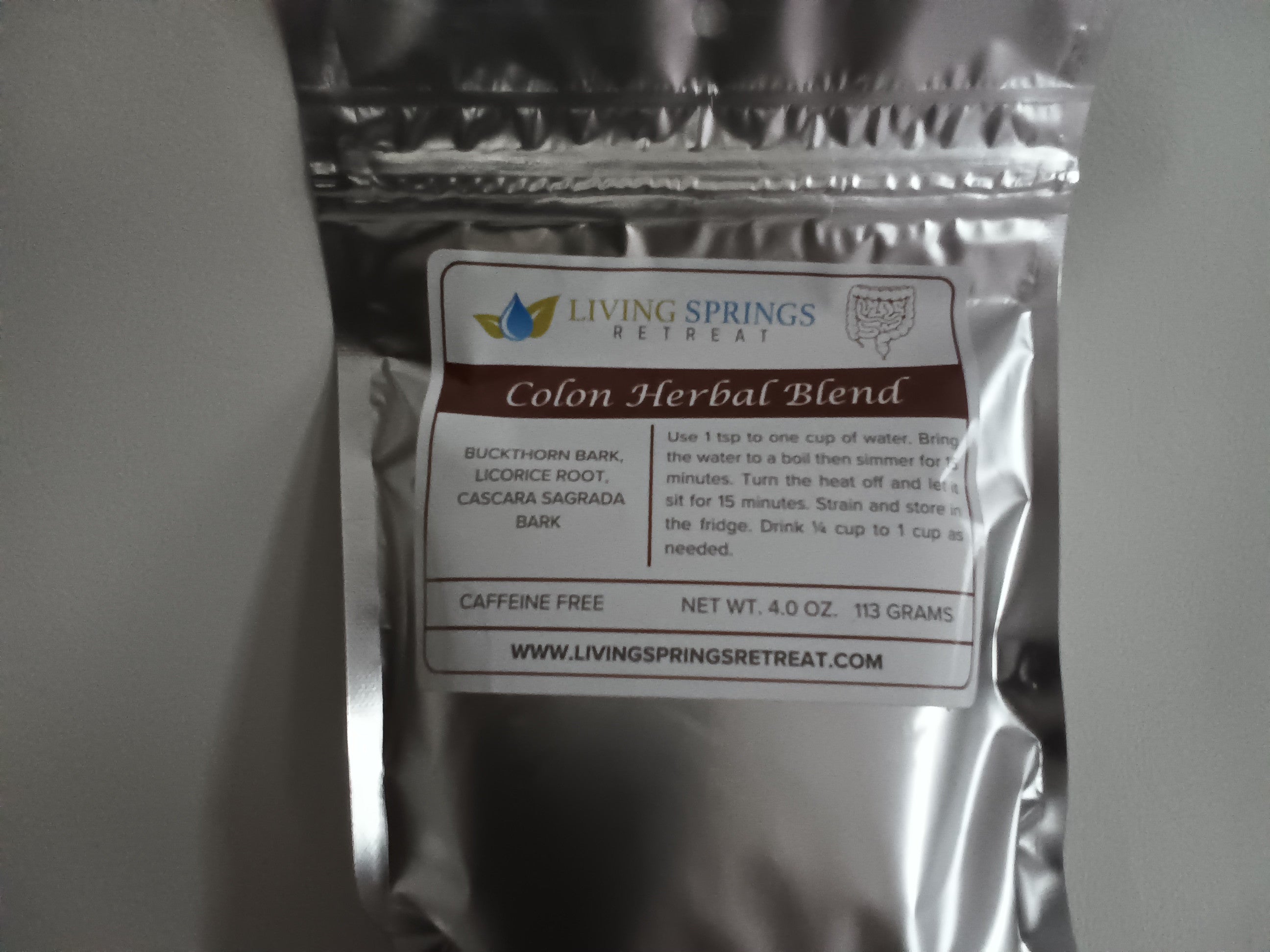 Colon Herbal Blend Tea, 4.0 oz. – Living Springs Retreat