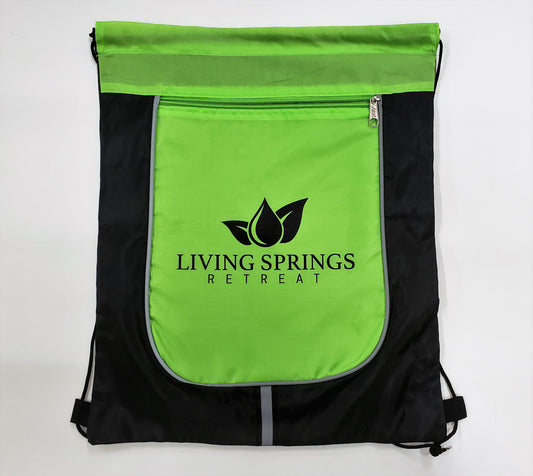 Living Springs Retreat Drawstring Bag