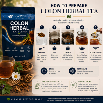 Colon Herbal Tea Blend, 4.0 oz. (New Packaging)