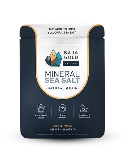 Baja Gold Signature Mineral Sea Salt - Natural Grain Crystals