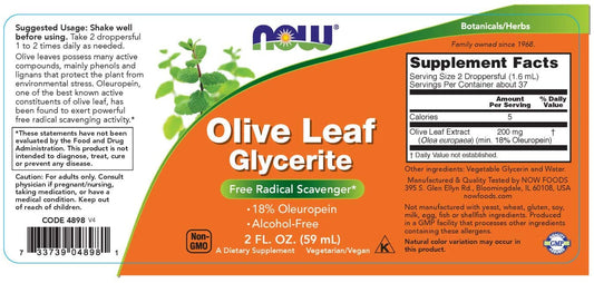 Olive Leaf Glycerite (NOW) - 2 oz.