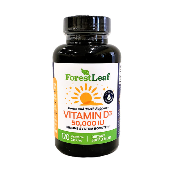 Vitamin D3 50,000 IU Weekly Supplement - 120 Vegetable Capsules