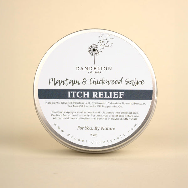 Itch Relief Salve with Plantain, Chickweed & Calendula, 2 oz.