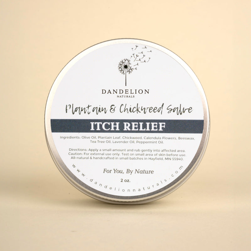Itch Relief Salve with Plantain, Chickweed & Calendula, 2 oz.